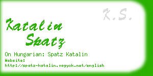 katalin spatz business card
